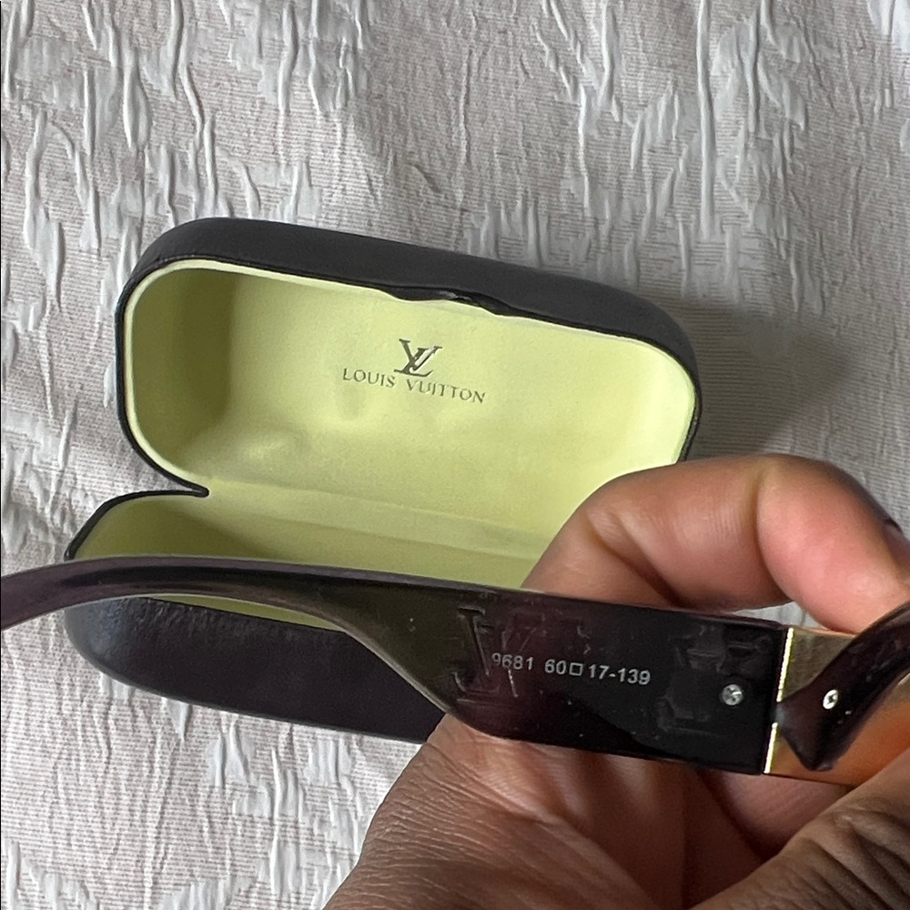 Louis Vuitton Dark Brown Leather Sunglasses - Picture 12 of 15